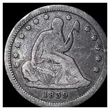 1839 Seated Liberty Silver Quarter NICELY CIRCULAT