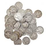 [50 Coins]Mixed Dates Silver Mercury Dime Roll