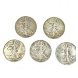 [6 Coins] 1935-1936 Walking Liberty Half Dollar