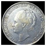 1944 Netherlands Silver Gulden NEARLY UNCIRCULATED
