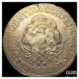 1839 Argentina La Riojia Silver 8 Reales NEARLY UN