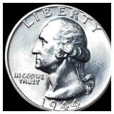 1944 Silver Washington Quarter CHOICE BU