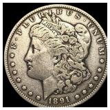 1891-CC Silver Morgan Dollar LIGHTLY CIRCULATED