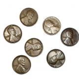 [7 Coins] 1910-1912 Wheat Cent