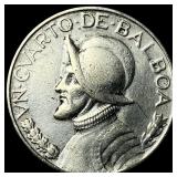 1937 Panama Silver 1/4th Balboa NEARLY UNCIRCULATE
