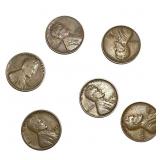 [6 Coins] 1926-1931 Wheat Cent