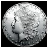 1892-S Morgan Silver Dollar CHOICE AU+