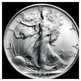 1921 Walking Liberty Half Dollar GEM BU