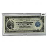1914 $1 Lg Size Fed. Reserve Bank Note Blue Seal
