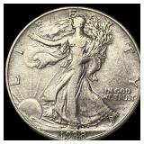 1938-D Silver Walking Liberty Half Dollar NEARLY U