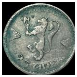 1921 Norway Copper-Nickel 25 Ore - Haakon VII