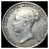 1856 Great Britain Silver 6 Pence - Victoria NEARL