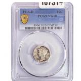 1916-D Mercury Silver Dime PCGS VG10