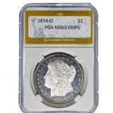 1884-O Morgan Silver Dollar PGA MS63 DMPL
