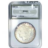 1880-S Morgan Silver Dollar NGS MS65
