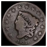 1831 Coronet Head Large Cent NICELY  CIRCULATED