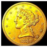 1880-S Gold $5 Half Eagle CLOSELY UNCIRCULATED
