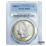 1884-O Morgan Silver Dollar PCGS MS65