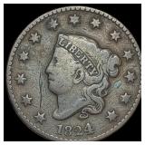 1824 Coronet Head Large Cent LIGHTLY  CIRCULATED