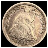 1853 Arrows Seated Liberty Half Dime NEARLY  UNCI