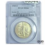 1945-S Walking Liberty Half Dollar PCGS MS66