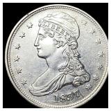1837 Capped Bust Half Dollar NEARLY  UNCIRCULATED