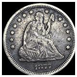 1877-S Silver Seated Liberty Quarter LIGHTLY  CIR