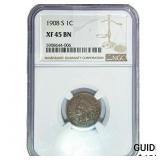 1908-S Indian Head Cent NGC XF45 BN