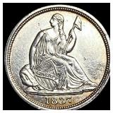 1837 Silver Seated Liberty Half Dime CHOICE  AU