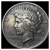 1921 Silver Peace Dollar NEARLY UNCIRCULATED