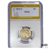 1914-S Buffalo Nickel PGA MS63