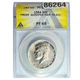 1964 Kennedy Half Dollar ANACS PF65