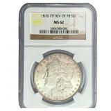 1878 7TF Morgan Silver Dollar NGC MS62