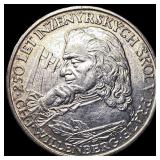 1957 Czechoslovakia .1929oz Silver 10 Korun UNCIRC