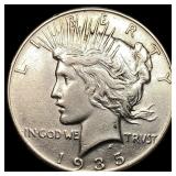 1935 Silver Peace Dollar CLOSELY UNCIRCULATED