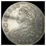 1819 Capped Bust Half Dollar NEARLY  UNCIRCULATED
