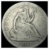 1860 Seated Liberty Half Dollar NICELY  CIRCULATE