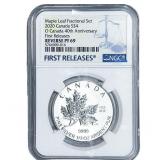 2020 S$4 Canada Maple Leaf Fractional Set 1/oz NGC