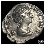 140 AD Roman Empire Faustina I SIlver Denarius CLO