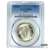 1936-D Texas Half Dollar PCGS MS67