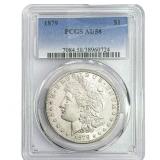 1879 Morgan Silver Dollar PCGS AU58