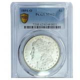 1891-O Morgan Silver Dollar PCGS MS62