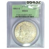 1882-S Morgan Silver Dollar PCGS MS63