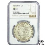 1878 8TF Morgan Silver Dollar NGC VF30