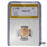 1906 Indian Head Cent PGA MS64 RD
