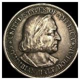 1893 Silver Columbian Half Dollar NEARLY UNCIRCULA