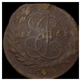 Russia Catherine II Copper 5 Kopecks NEARLY UNCIR