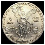 1993 Mexico Silver 1/2 Oz Libertad NEARLY UNCIRCUL