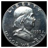 1953-S Silver Half Dollar Franklin GEM PROOF