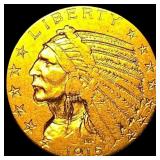 1915 Indian Head Half Eagle $5 Gold CLOSELY UNCIRC